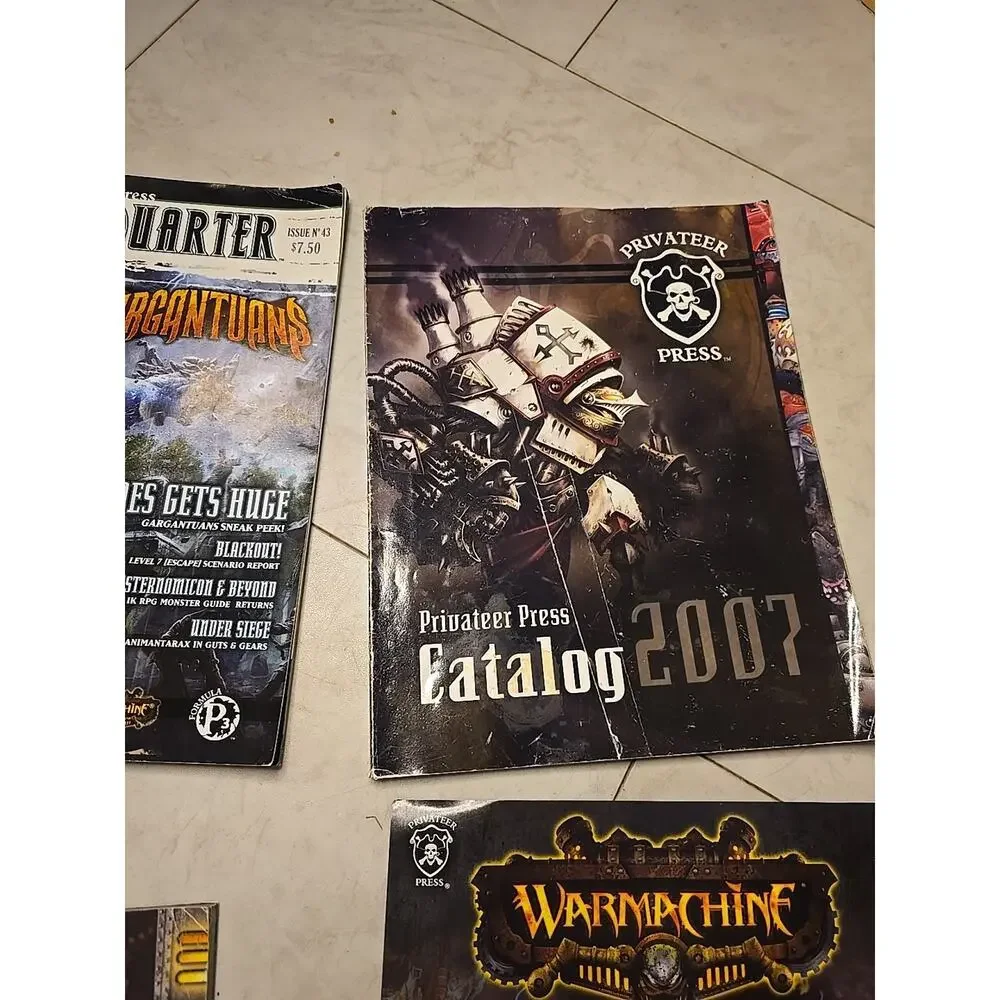 Lot of 7 Vintage Privateer Press No Quarter and Warmachine RPG Catalog Magazines